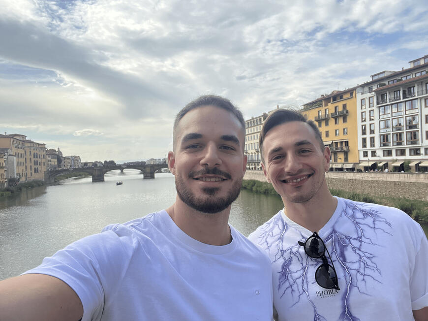 Luca and Andrea in Florence